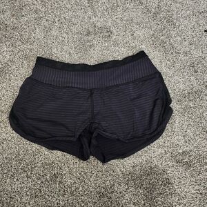 Size 2 striped black lululemon shorts